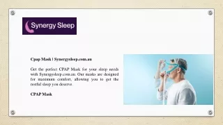 Cpap Mask | Synergysleep.com.au