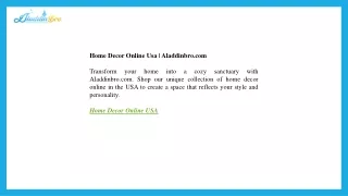 Home Decor Online Usa  Aladdinbro.com