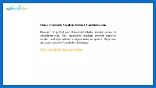 Men's Breathable Sneakers Online  Aladdinbro.com