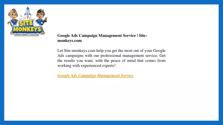 google ads campaign management service site