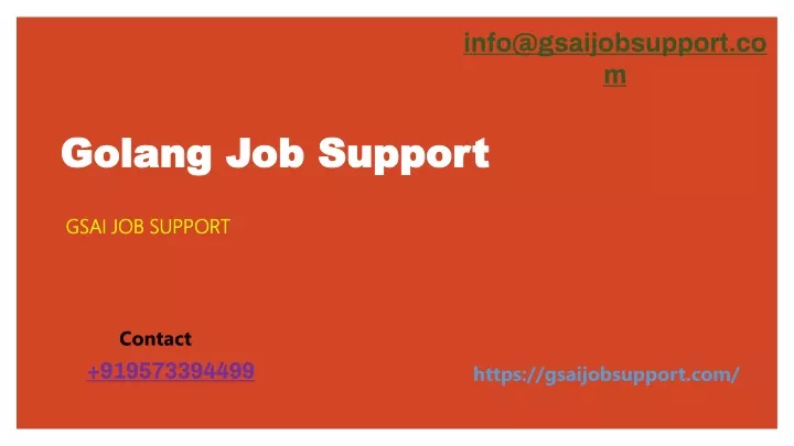 golang job support