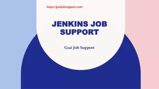 Jenkins job support