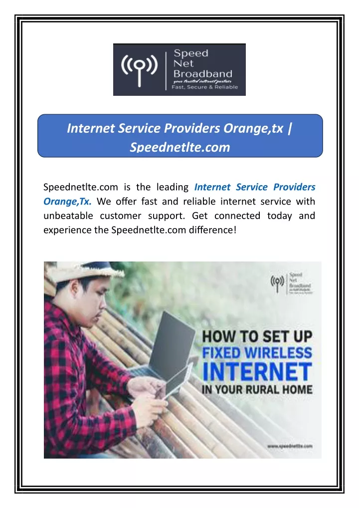 internet service providers orange tx speednetlte