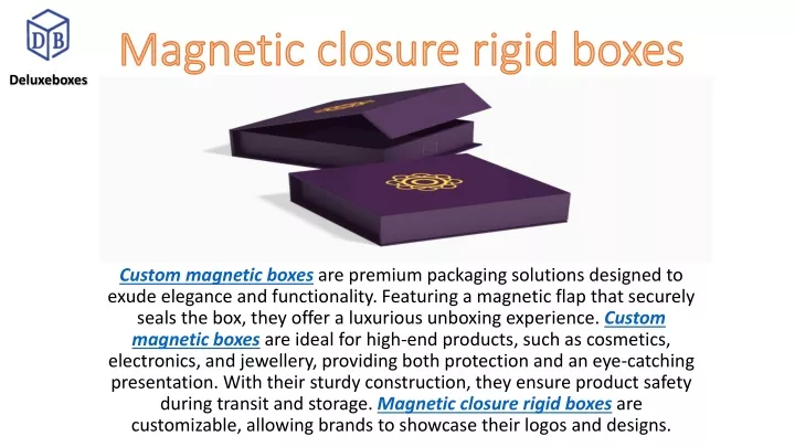 magnetic closure rigid boxes