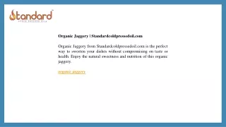 organic jaggery standardcoldpressedoil