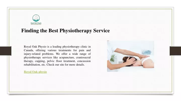 finding the best physiotherapy service