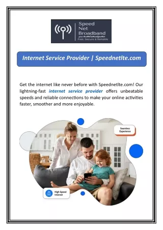 Internet Service Provider | Speednetlte.com