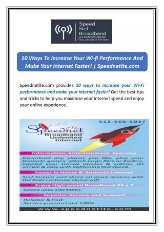 10 Ways To Increase Your Wi-fi Performance And Make Your Internet Faster! | Spee
