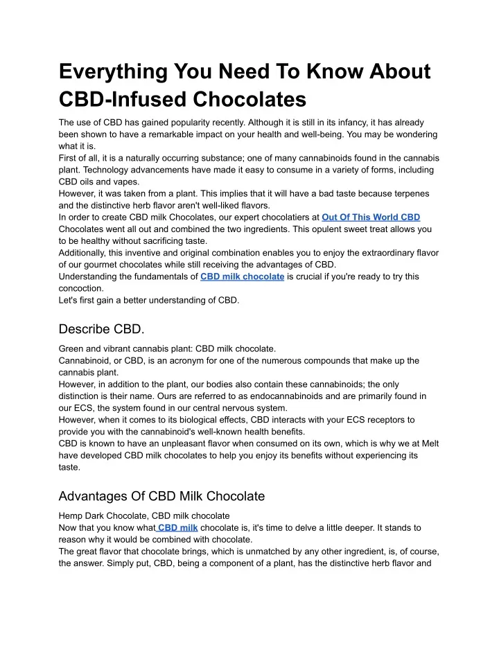 everything you need to know about cbd infused