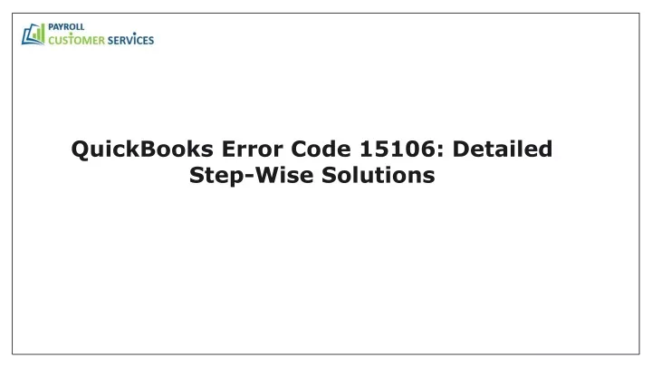 quickbooks error code 15106 detailed step wise