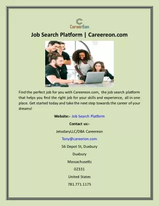 Job Search Platform  Careereon