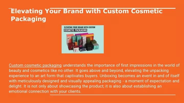 elevating your brand with custom cosmetic