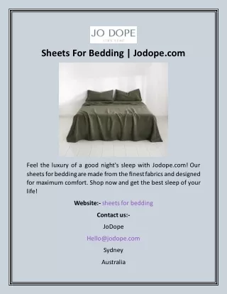 Sheets For Bedding  Jodope.com