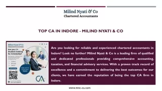 Top CA In Indore - MILIND NYATI & CO