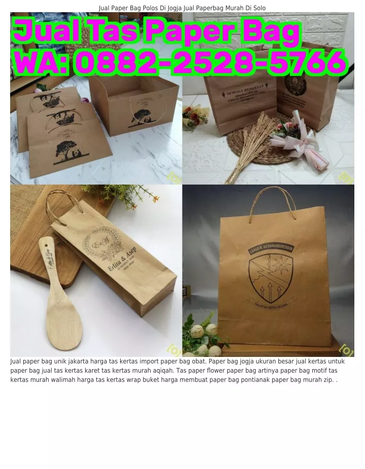 jual paper bag polos di jogja jual paperbag murah