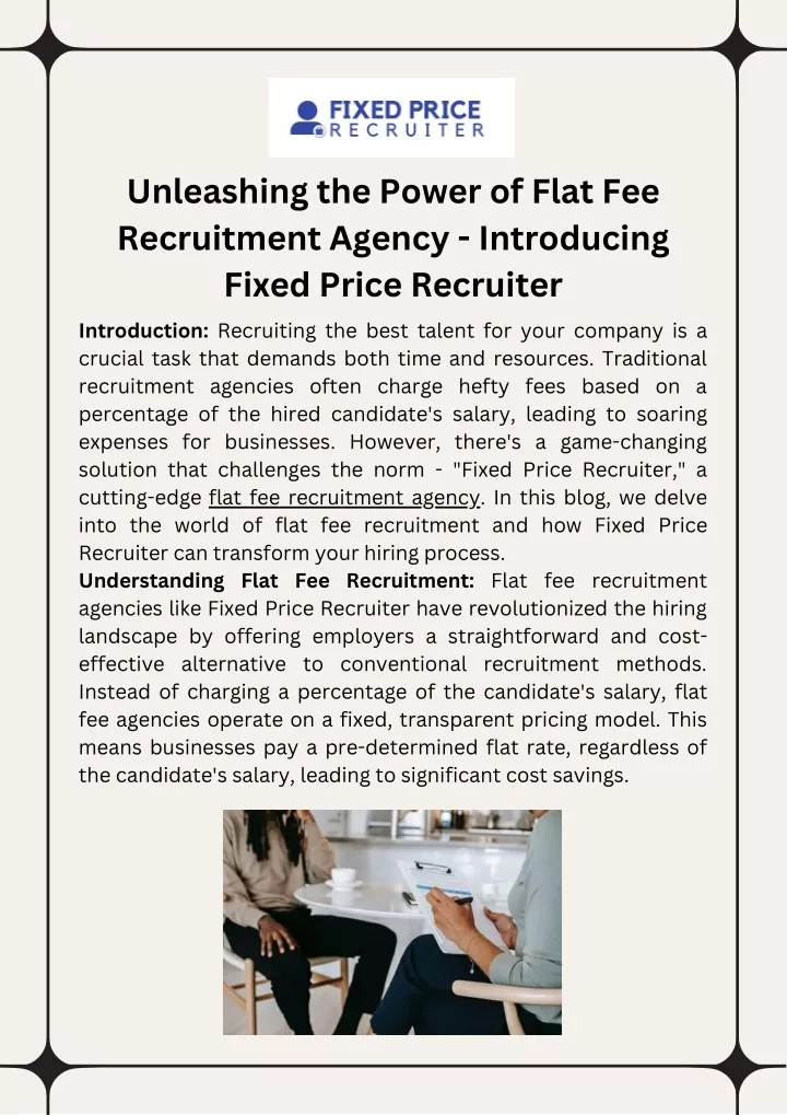 unleashing the power of flat fee recruitment