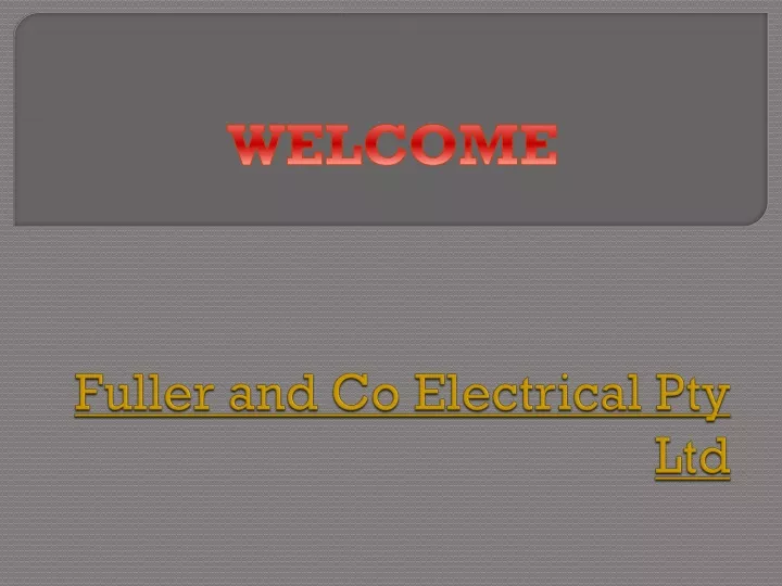 fuller and co electrical pty ltd