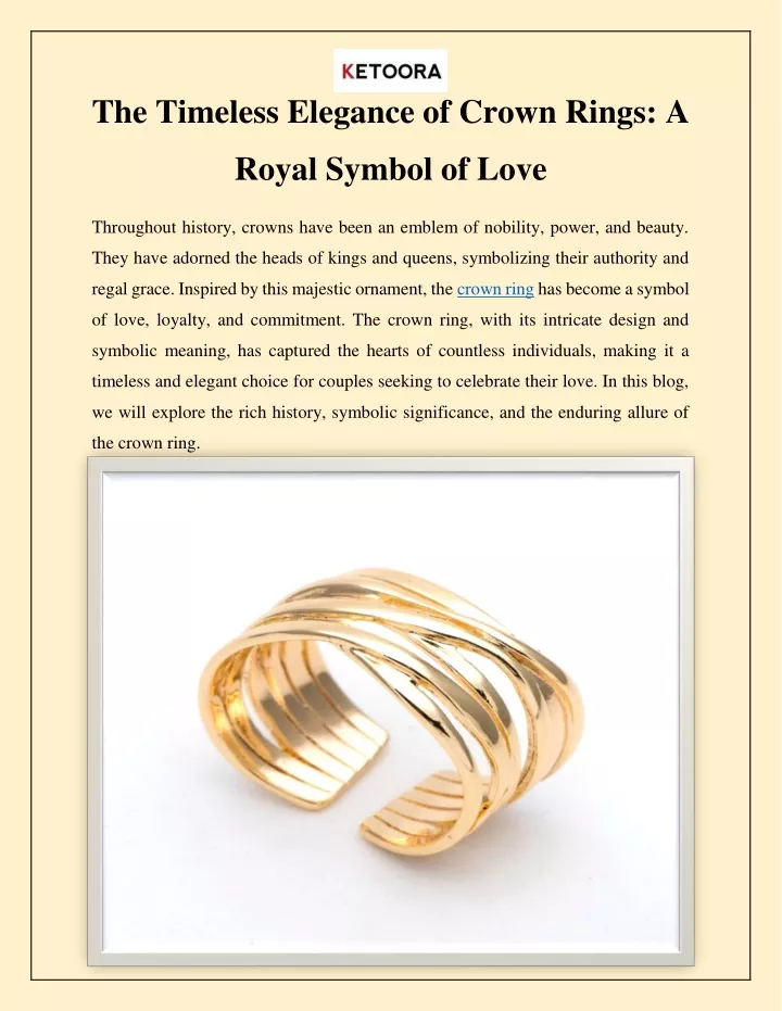 the timeless elegance of crown rings a
