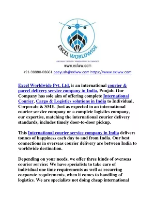 International Air Ship Courier Parcel Cargo Service Company