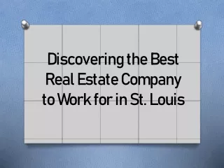Best Real Estate Agents in St Louis | Best Realtors in St Louis