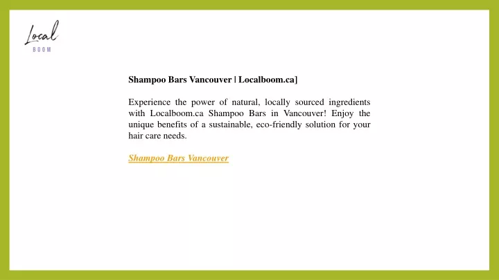 shampoo bars vancouver localboom ca experience