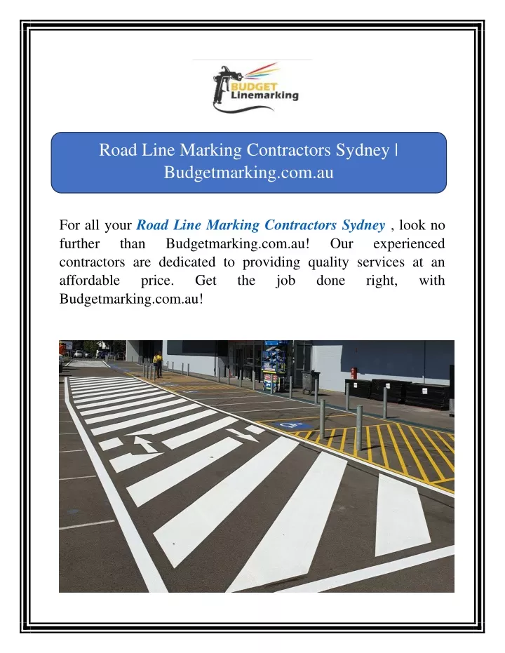 road line marking contractors sydney