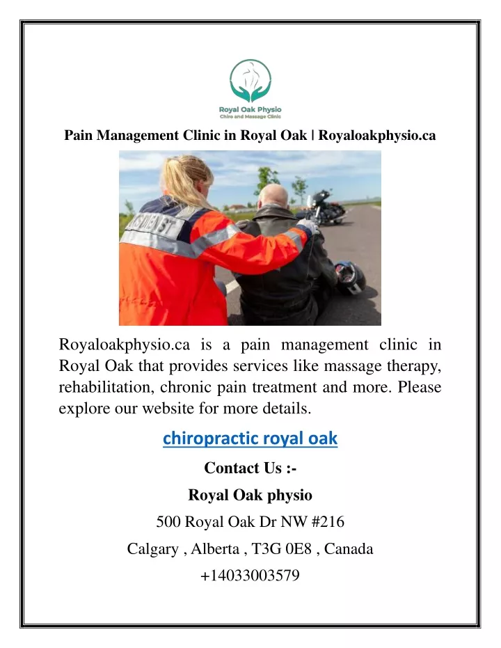 pain management clinic in royal