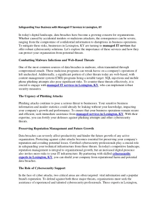 safeguarding your business with managed