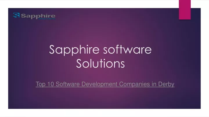 sapphire software solutions