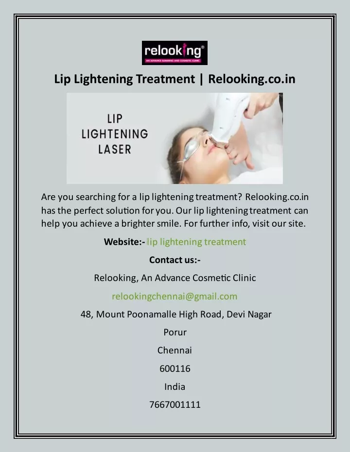 lip lightening treatment relooking co in