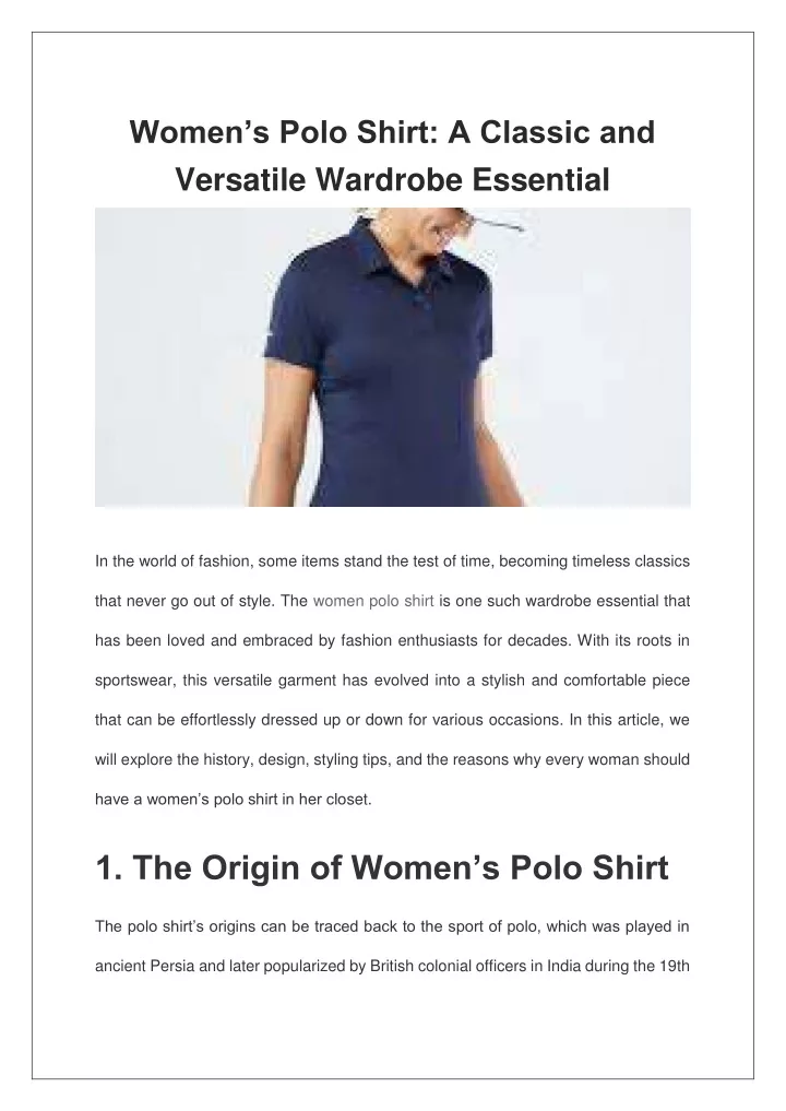women s polo shirt a classic and versatile