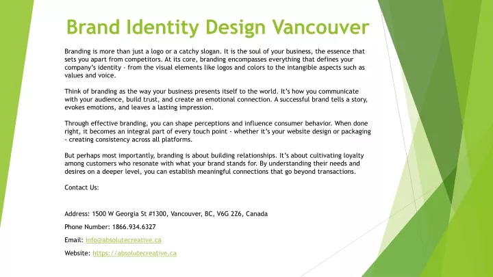 brand identity design vancouver