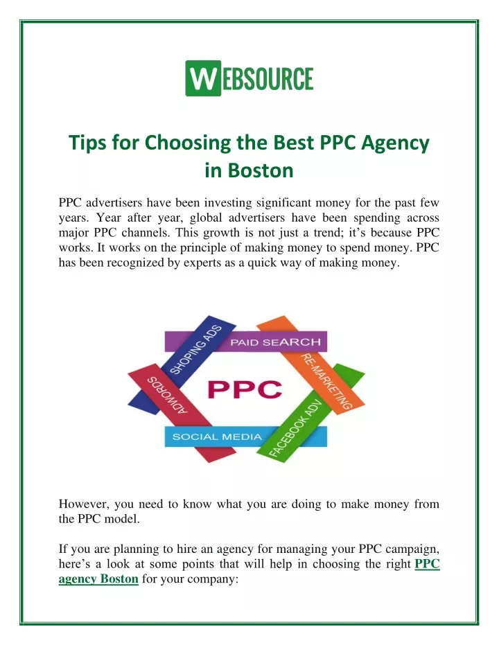 tips for choosing the best ppc agency in boston