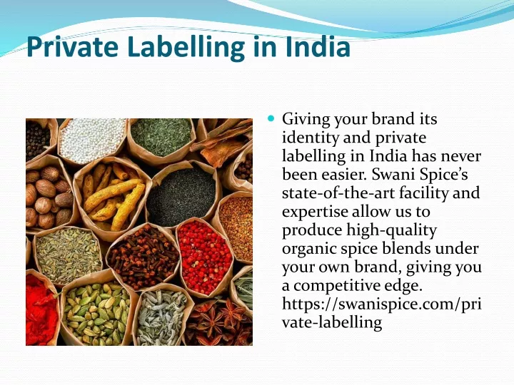 private labelling in india