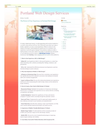 The Power of User Experience in Portland Web Design