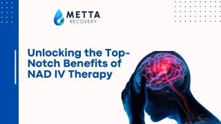 Unlocking the Top-Notch Benefits of NAD IV Therapy