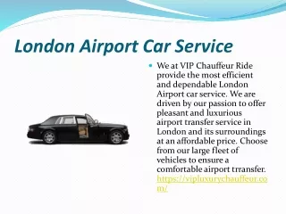 London Airport Car Service
