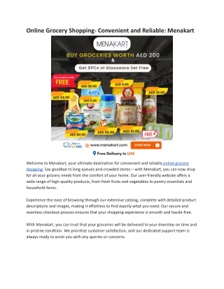 Online Grocery Shopping- Convenient and Reliable_ Menakart
