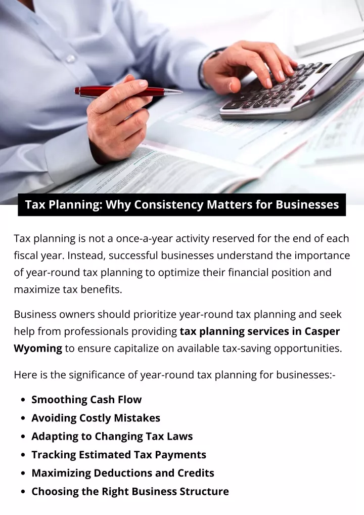 tax planning why consistency matters