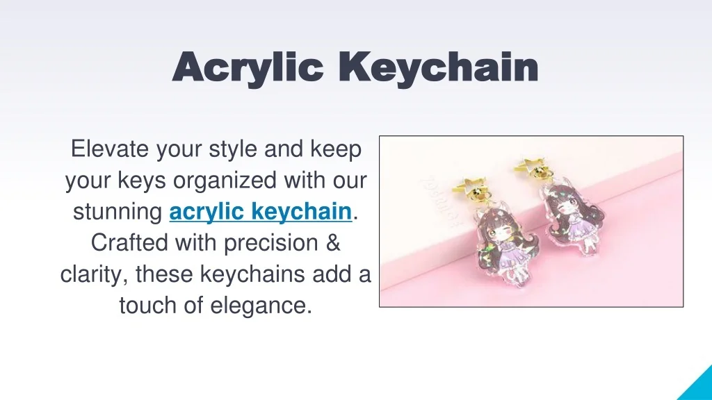 Keychain Slideshow PPT - Acrylic Keychain PowerPoint Presentation, free download - ID:12374733