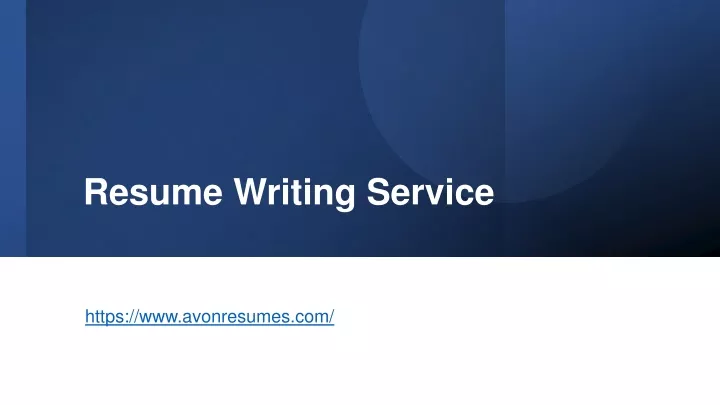 resume writing service