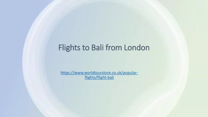 flights to bali from london