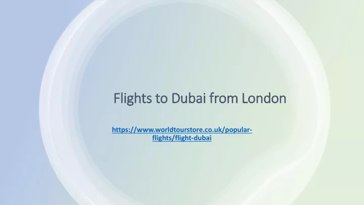 flights to dubai from london