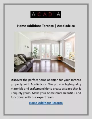Home Additions Toronto | Acadiadc.ca