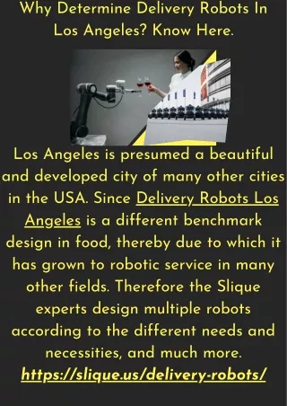 Why Determine Delivery Robots In Los Angeles Know Here.