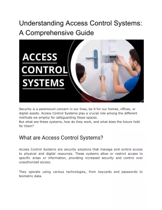 Understanding Access Control Systems_ A Comprehensive Guide