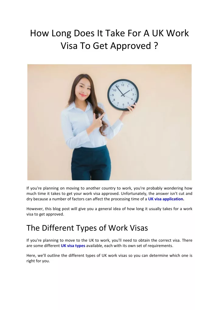 How Long Does It Take For A Uk Work Visa To Be Approved