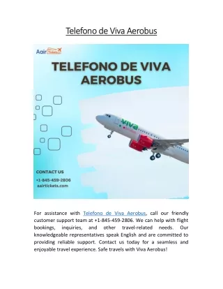 Telefono de Viva Aerobus |  1-845-459-2806