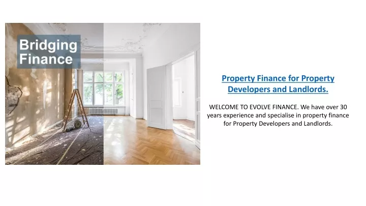 property finance for property developers