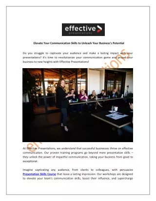 elevate your communication skills to unleash your